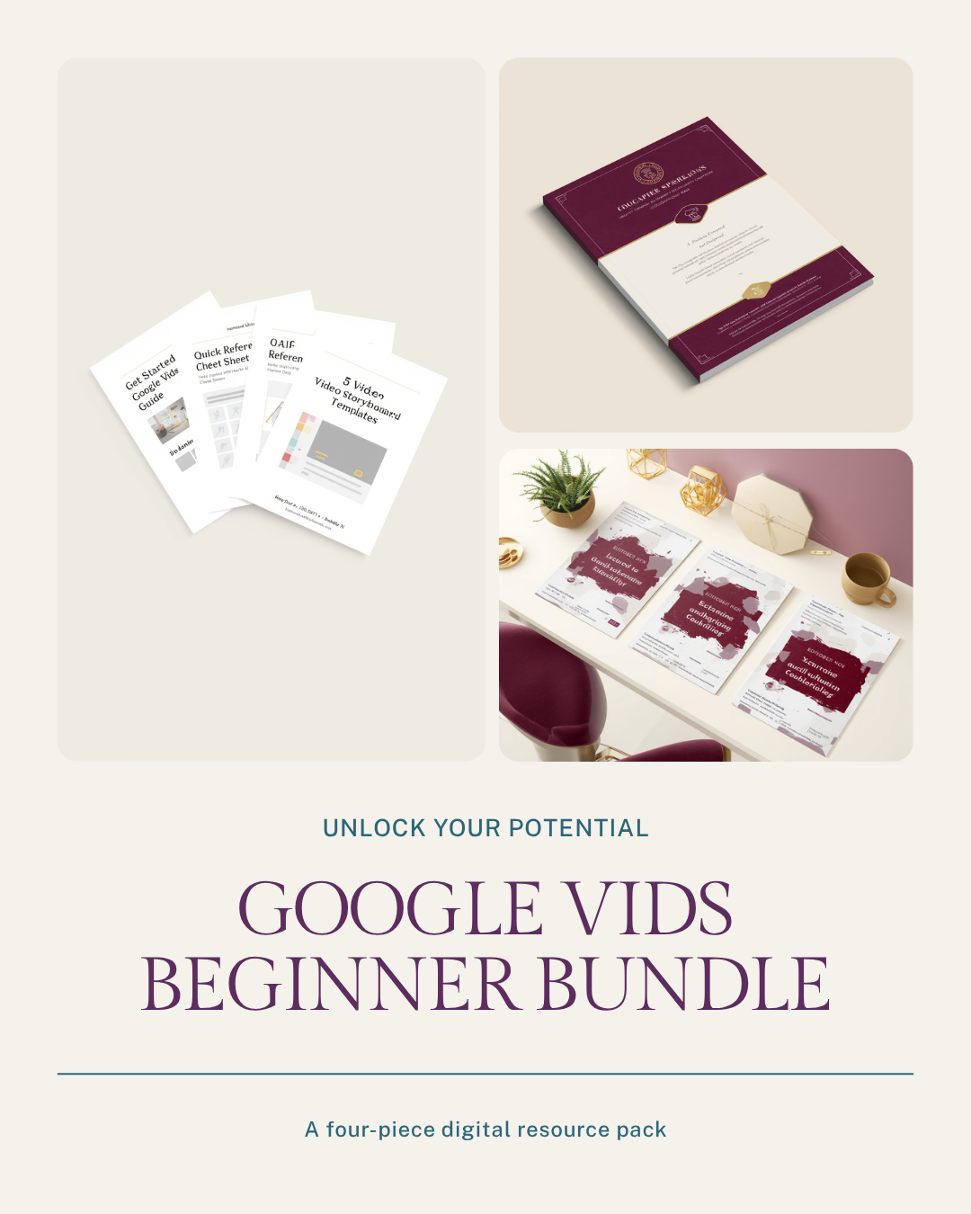 Google Vids Beginner Bundle — 4-Part Digital Resource Pack