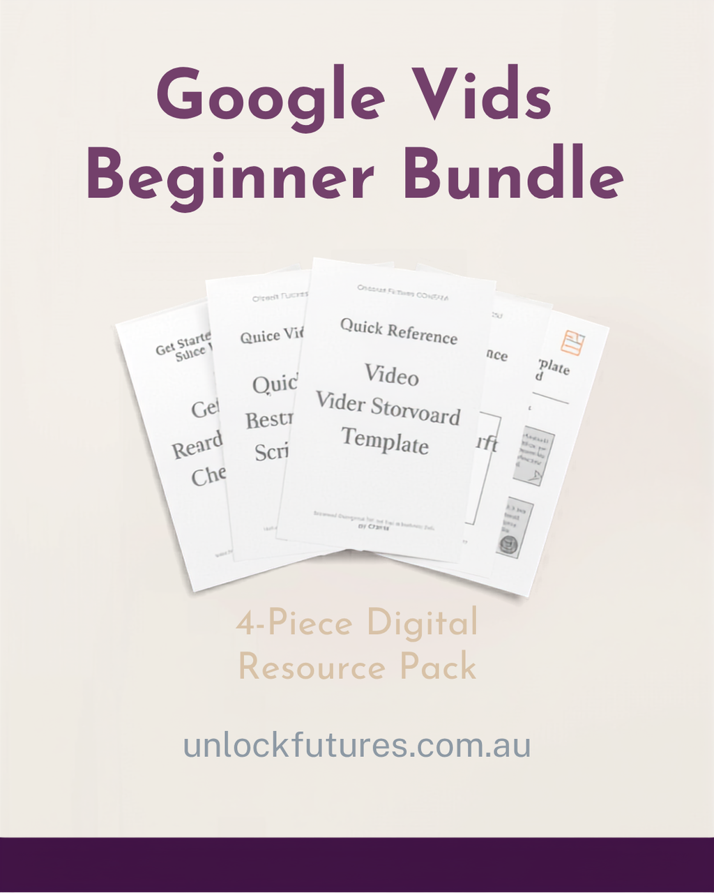 Google Vids Beginner Bundle — 4-Part Digital Resource Pack