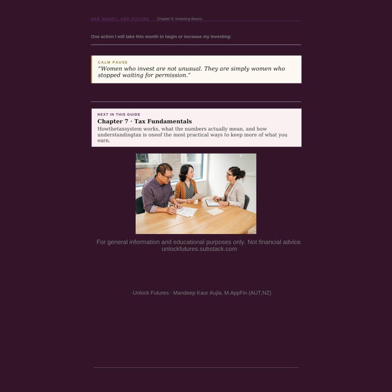 Inside page preview — women who invest are simply women who stopped waiting for permission